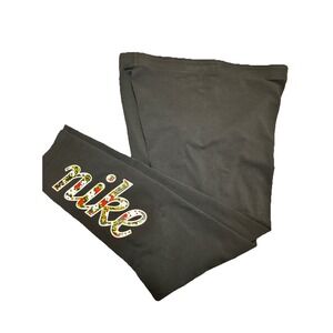 Nike Swoosh Leggings Femme Floral Logo Leggings Women's Black Size Large